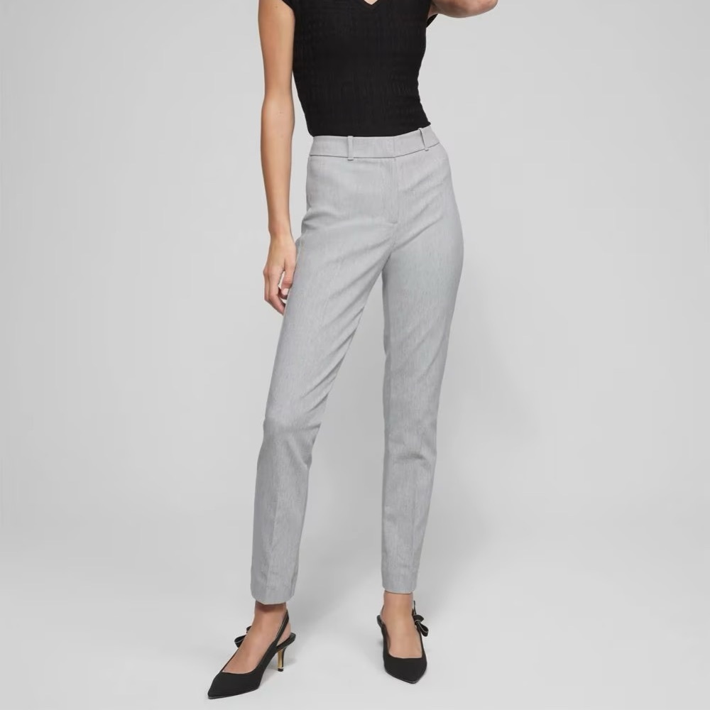WHBM THE SLIM ANKLE Pants SZ 14 Moonlight Grey